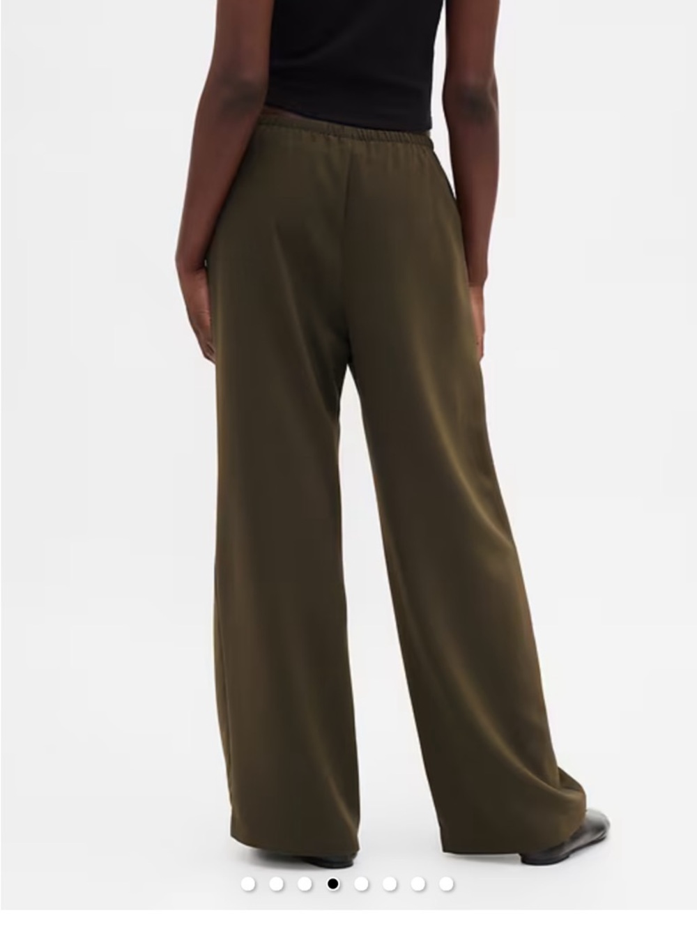 GAP The Easy Pants Wide Leg Pull On Pants NWT Size XS Beige Black Moss Green - Picture 5 of 7